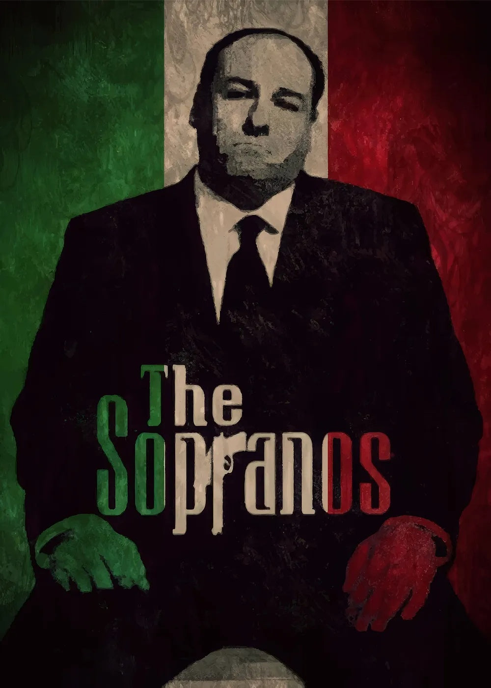 The Sopranos metal poster artwork